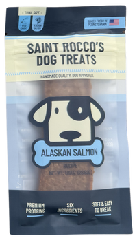 Saint Rocco's Singles treat close-up revealing texture and ingredient details of this artisan dog snack.