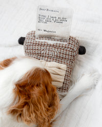 Lambwolf Collective Typewriter snuffle toy showing detailed texture and fabric construction in final product view