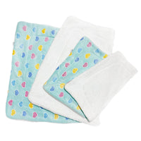Close-up detail of Klippo Blue Hearts Blanket showing ultra-plush texture and charming heart pattern design.