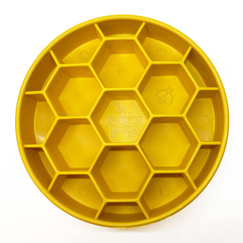 SodaPup - Honeycomb Design eBowl Enrichment Slow Feeder Bowl for Dogs