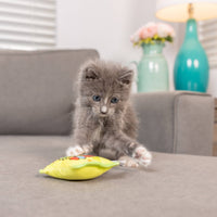 Huxley & Kent Sour Scratch Kats candy-inspired cat toy showing textured surface details and colorful design elements.
