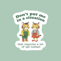 Eye Contact Funny Introvert Sticker