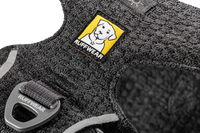 Ruffwear Front Range Flex Harness detail showing engineered knit construction and seamless stitching technology.