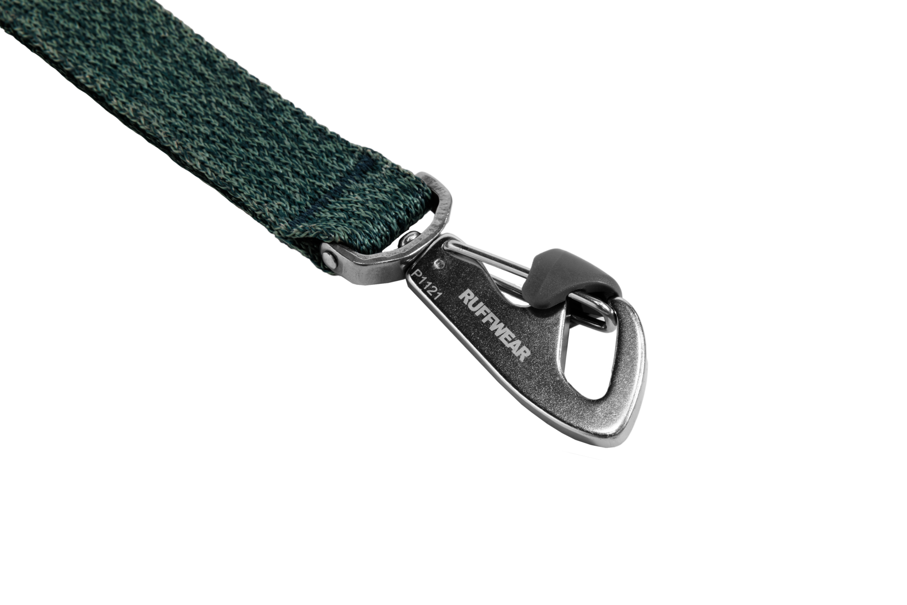 Ruffwear Front Range Flex Leash being used during outdoor walk showing engineered knit construction and comfortable grip handle.
