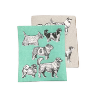 Dog Sketch Swedish Dishcloths