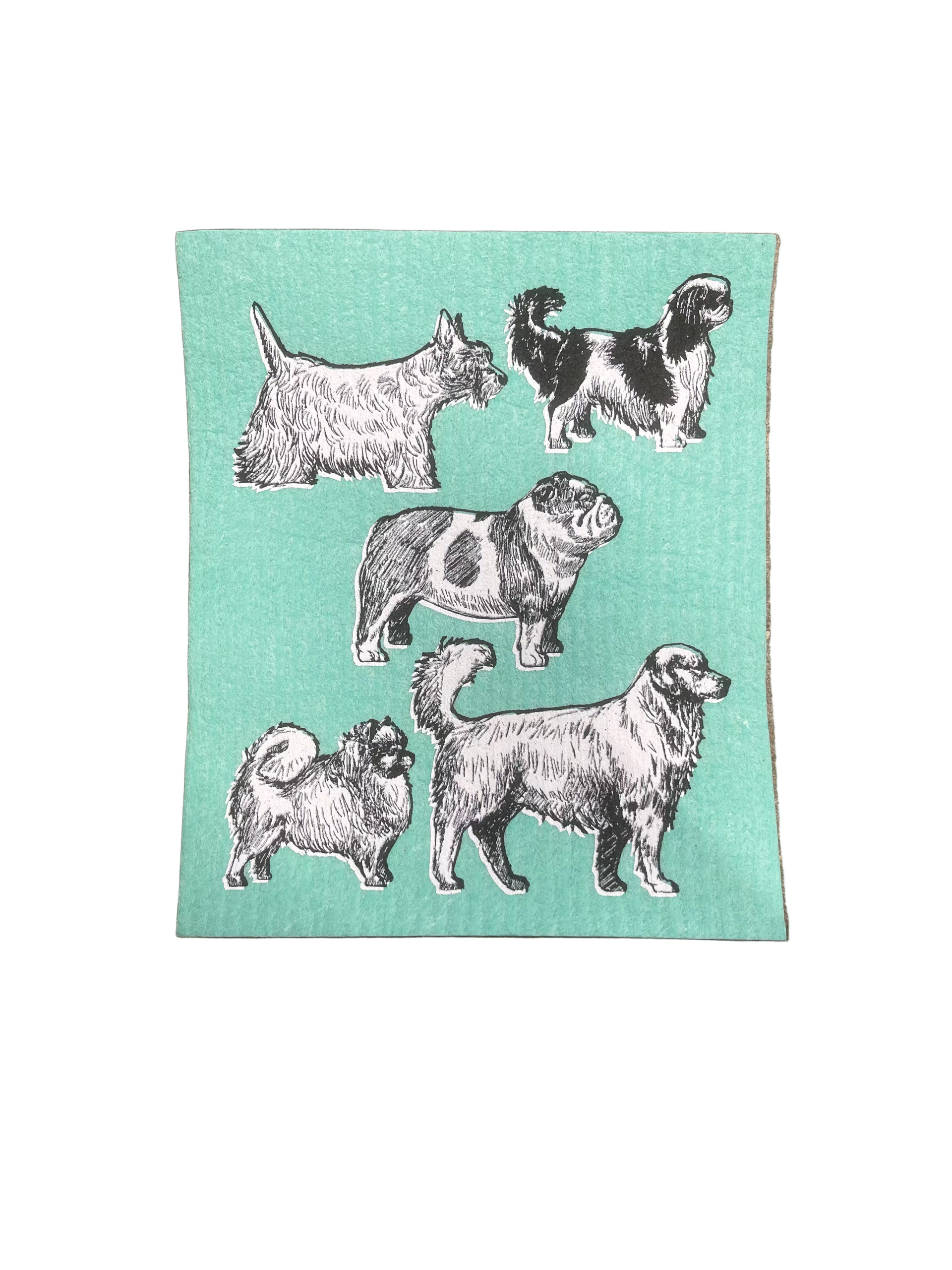 Dog Sketch Swedish Dishcloths