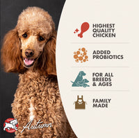 Fromm Four Star Chicken A La Veg dry dog food kibble displayed in a feeding bowl or lifestyle setting.
