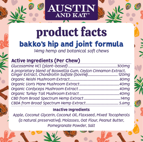 Bakko's Hip & Joint Formula Soft Chew 14mg