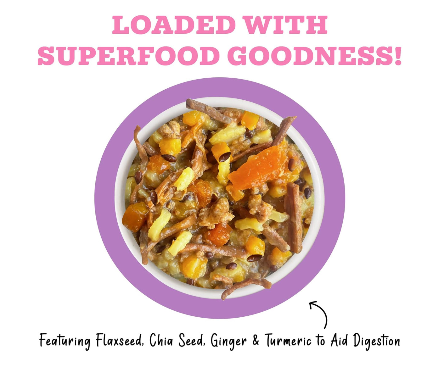 Weruva Awesome Belly beef and rice wet dog food can showing nutritional information and feeding guidelines on label.