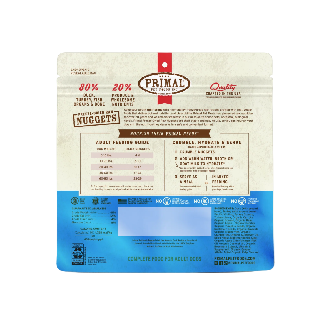 Primal | Freeze-Dried | Duck Nuggets