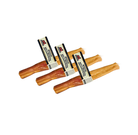 Dog chew treats with packaging on a white background