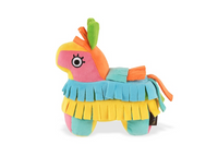 P.L.A.Y. Party Animal Piñata dog toy shown from alternate angle highlighting colorful design and interactive features