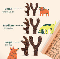Woof HonestChew Meaty dog treat shown from an additional angle highlighting texture and ingredients.