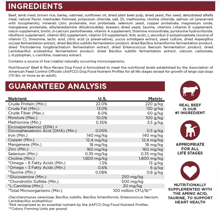 Nutrisource | Beef & Rice