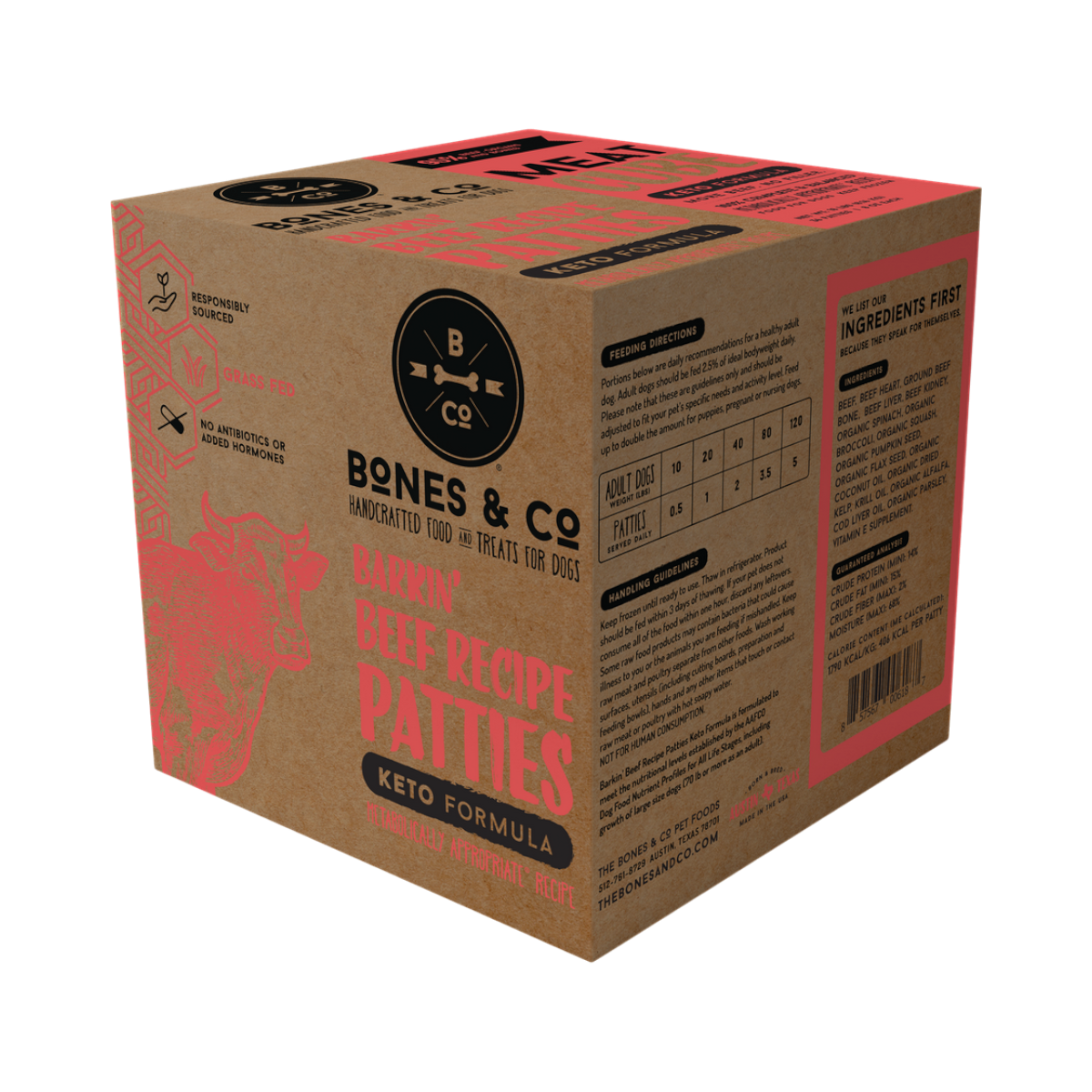 Bones & Co | Beef Cube 18lb (Frozen)