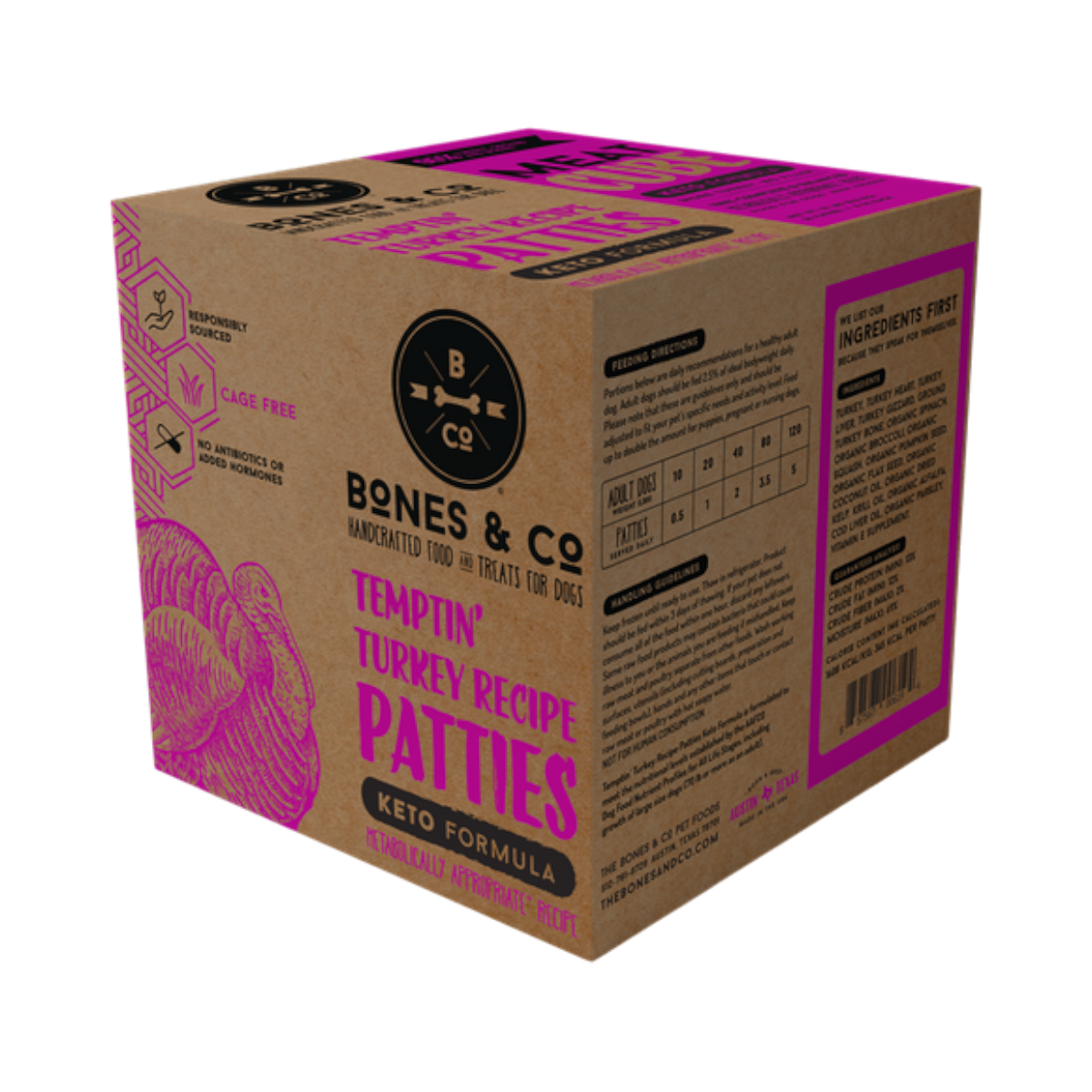 Bones & Co | Turkey Cube 18lb (Frozen)