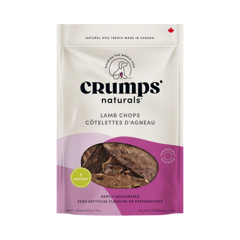 Crumps Lamb Chops dog treats packaging displayed as the primary product shot.