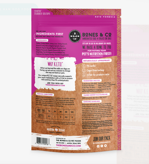 Bones & Co | Turkey Cube 18lb (Frozen)