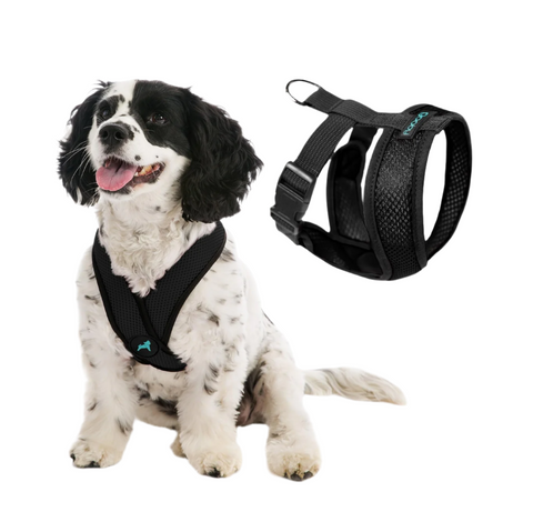 Gooby | Comfort X Head-In Harness | Black