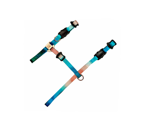 Travel Cat H-Style cat harness and bungee leash set in adjustable design for outdoor adventures.