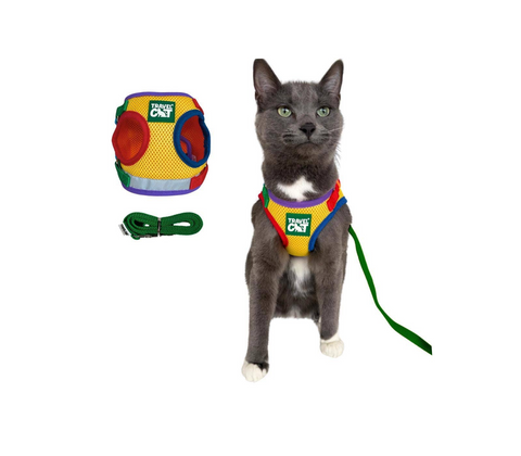 Travel Cat | Harness | Rainbow Harness & Leash Set