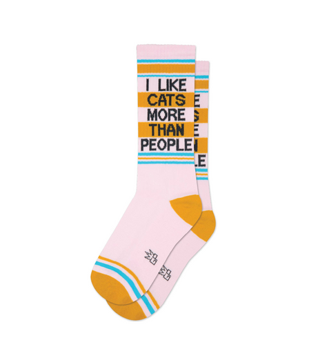I Like Cats More Than People Crew Socks
