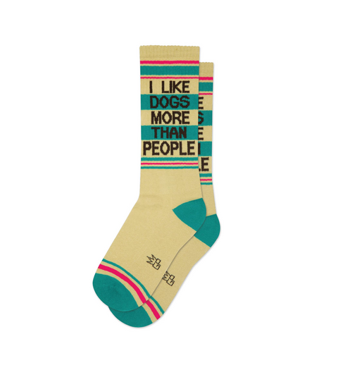 I Like Dogs More Than People Crew Socks