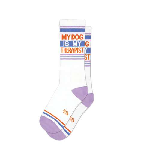 My Dog Is My Therapist Crew Socks