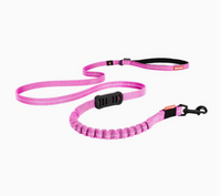 EzyDog Zero Shock Lite Leash showing the central shock-absorbing technology component and leash construction details.