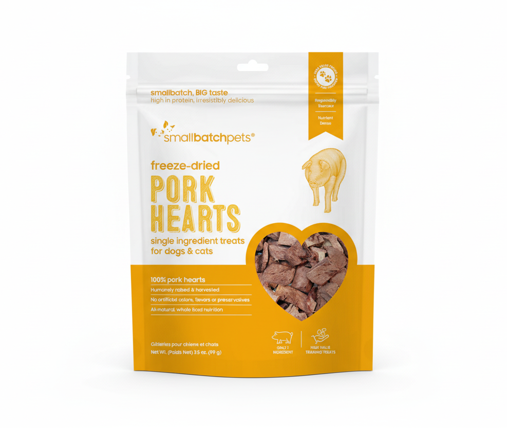Small Batch | Freeze-Dried Hearts | Pork