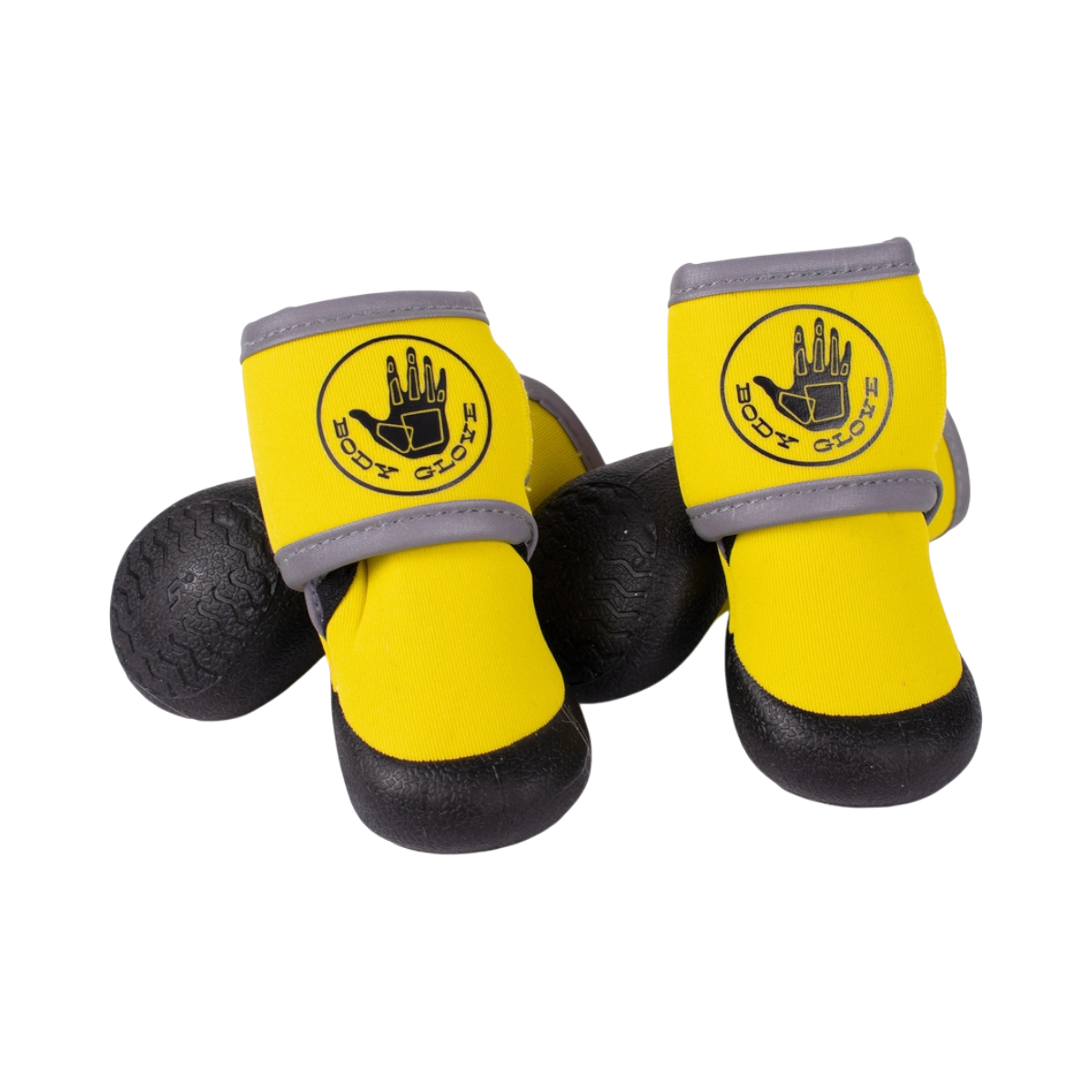 Carolina Pet Company Body Glove Paw Protector Booties displayed as a complete set of four dog boots.