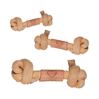 Huggle-Hide® | Natural Leather Knotted Bone