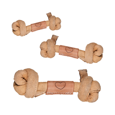 Huggle-Hide® | Natural Leather Knotted Bone