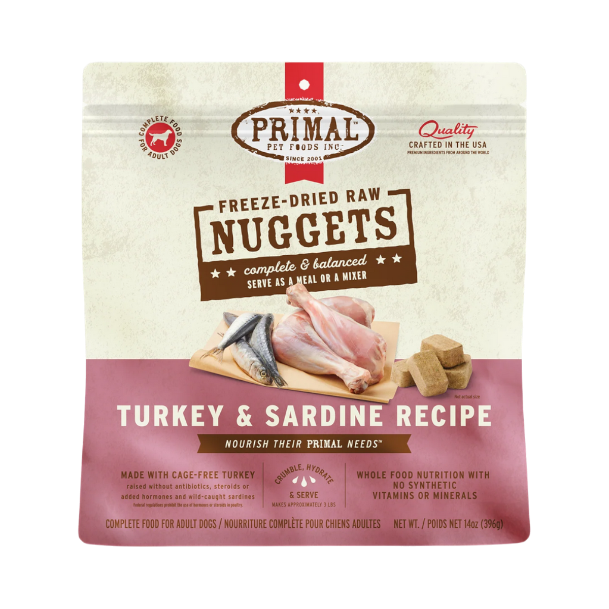 Primal | Freeze-Dried | Turkey & Sardine Nuggets