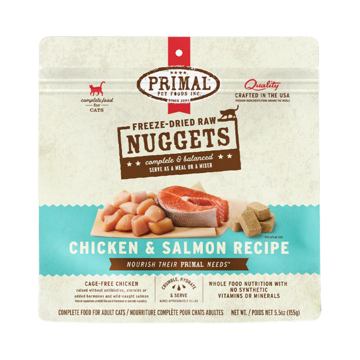 Primal | Feline Freeze-Dried | Chicken & Salmon Nuggets 14oz