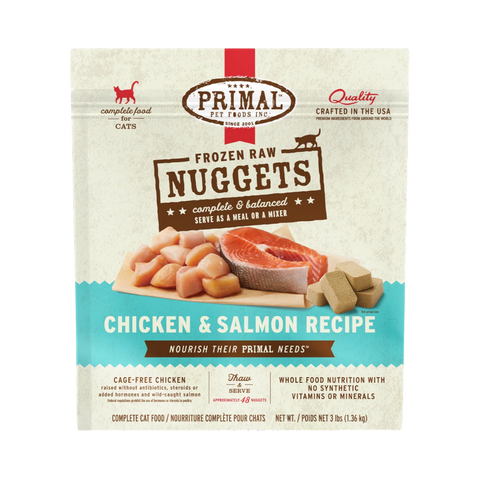 Primal | Feline Frozen Raw | Chicken & Salmon 3lb