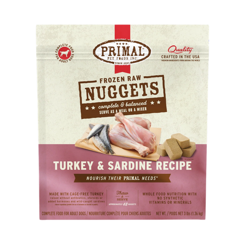 Primal | Canine Frozen Raw | Turkey & Sardine