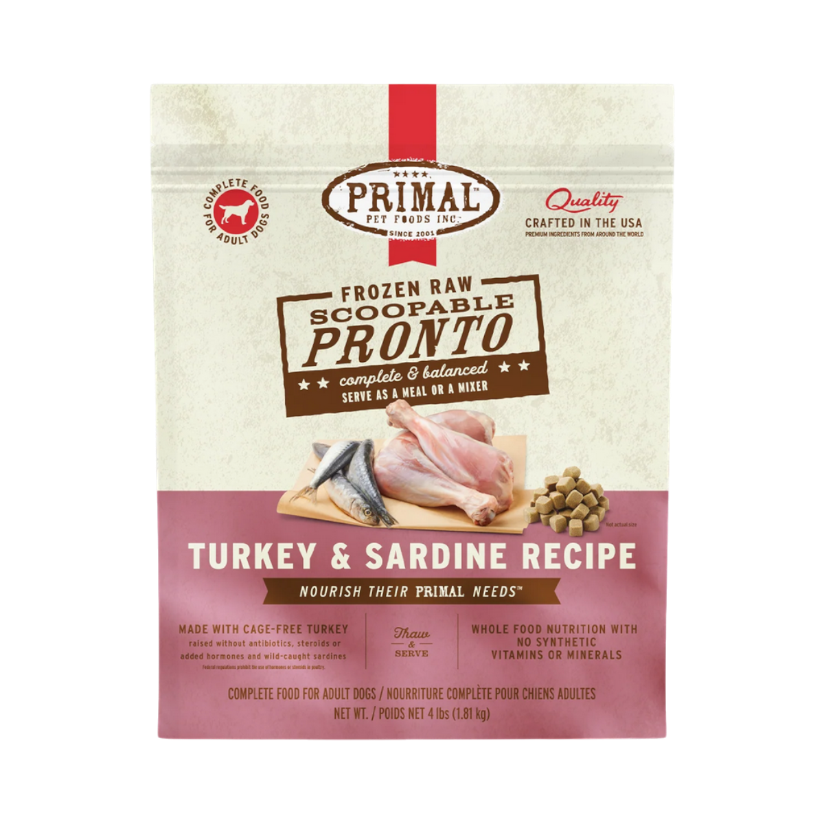 Primal | Pronto | Turkey & Sardine 4lb
