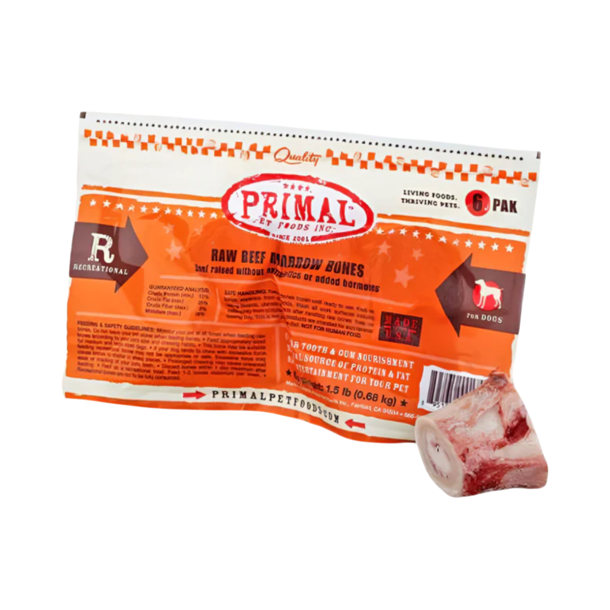 Primal Beef Marrow Bone 6-pack