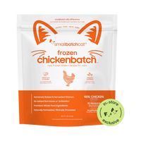 Small Batch Chicken Sliders cat food packaging, a primary product shot showing the front label.
