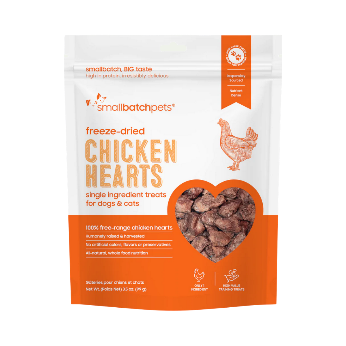Small Batch | Freeze-Dried Hearts | Chicken