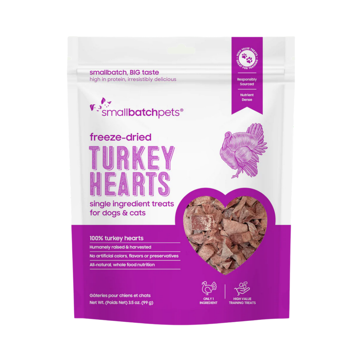 Small Batch | Freeze-Dried Hearts | Turkey