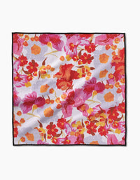 Geometry Pup Florals Paw Towel featuring colorful floral pattern on absorbent fabric for dog paw cleaning.