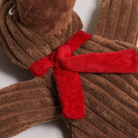 HuggleFlatties Barley Horse Large plush dog toy shown from side angle displaying flat squeaker design