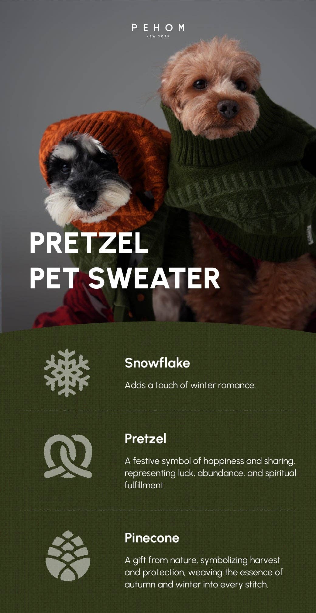 Pehom Pretzel Sweater shown from a side angle highlighting the cozy knit texture and fit.