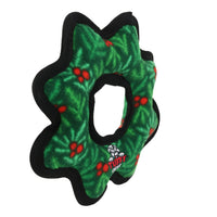 Tuffy Gear Wreath holiday dog toy shown from an alternate angle highlighting its durable construction.