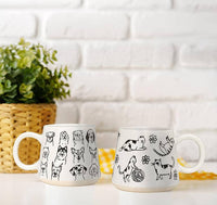 Oversized Mug with Dogs