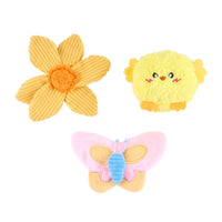 ZippyPaws Spring Fling 6-Pack plush dog toys displayed showing detailed construction and size comparison.