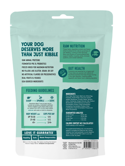 Rawbiotic Bites Food Topper | Trout & Beef