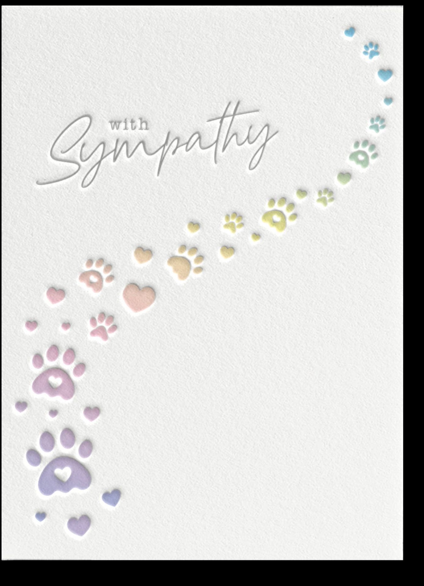 Pet Sympathy greeting card by Calypso Cards with tasteful design for bereaved pet owners.